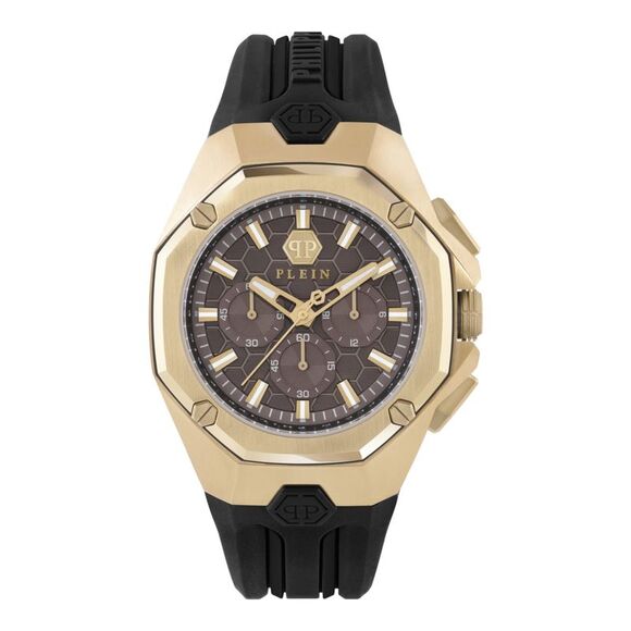 Philipp Plein Octagon Chronograph Watch Gold Mens